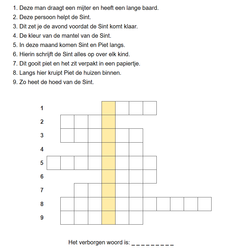 Verborgen Woord Puzzel